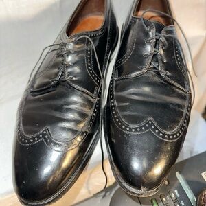 Allen Edmonds Richmond Size 11 C Black Leather Wingtip Oxford Shoe Men’s
